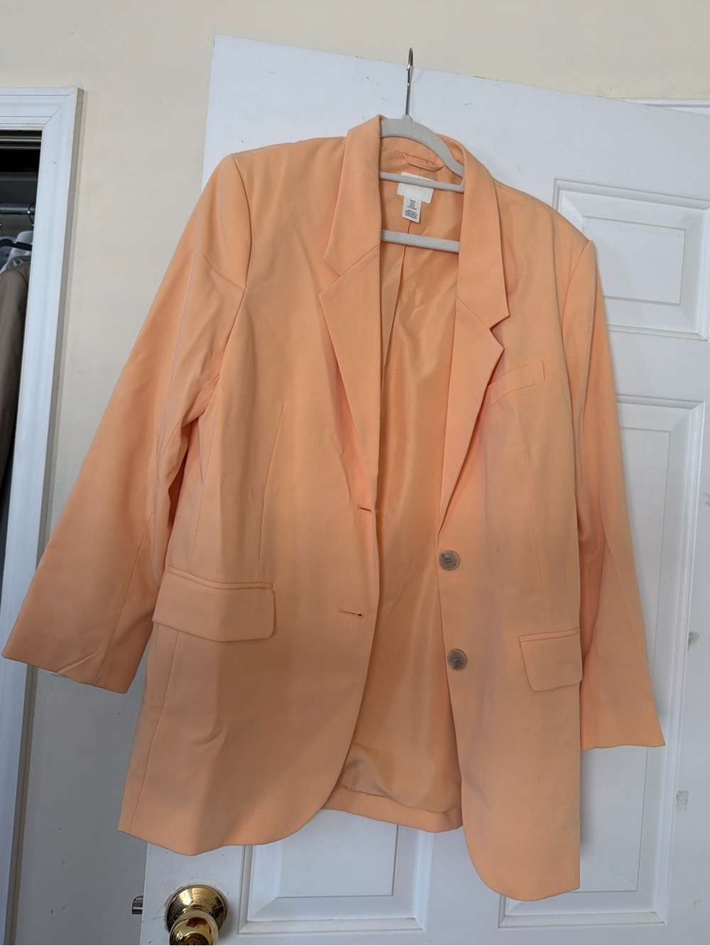 Worn once Peach Blazer Jacket - Women's Lightweight Tailored Coat